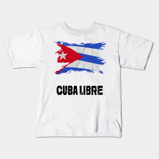 Cuba Libre Cuban Flag patria y vida Kids T-Shirt by dyazagita